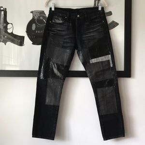 Tortoise patchwork boyfriend jeans 24
